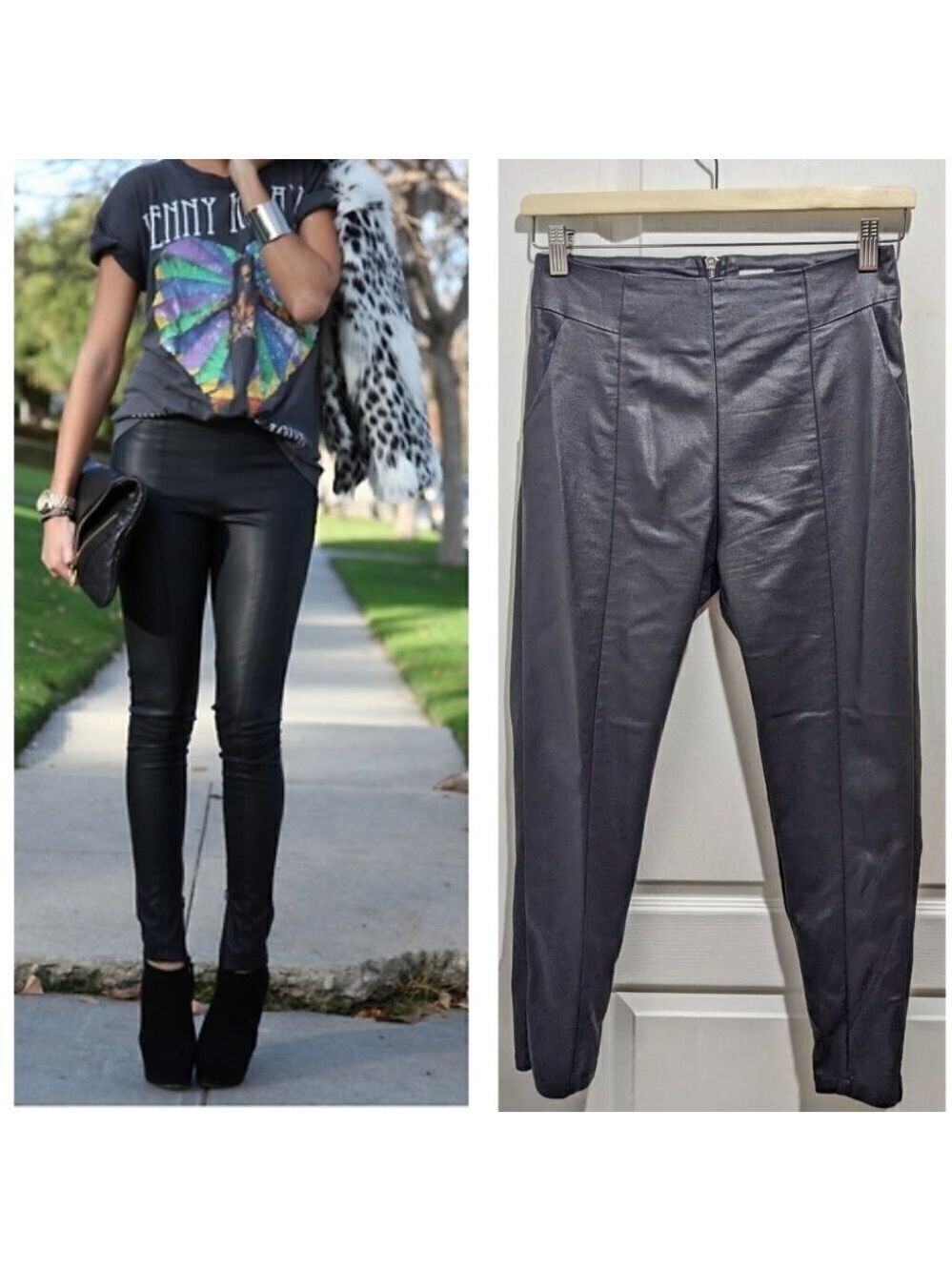 Princess Polly | Coated, faux leather skinny pants